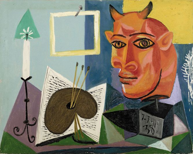 Still Life with Minotaur and Palette